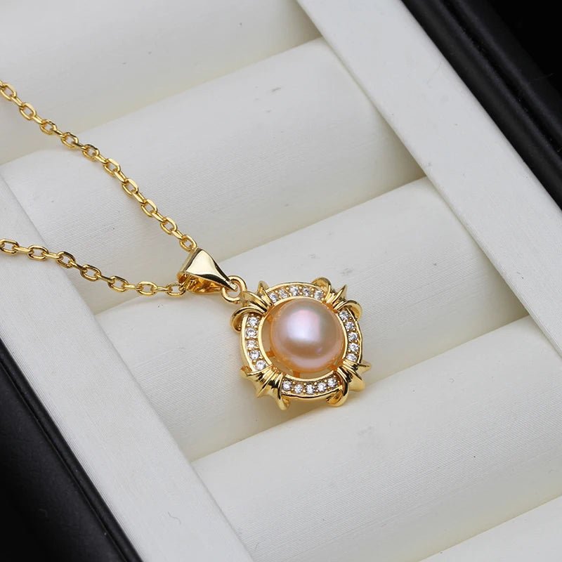 Collar de Perla Natural y Oro Clásico - Belleza Unica