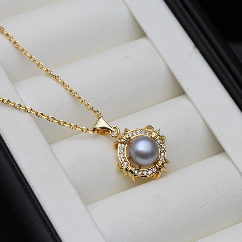 Collar de Perla Natural y Oro Clásico - Belleza Unica