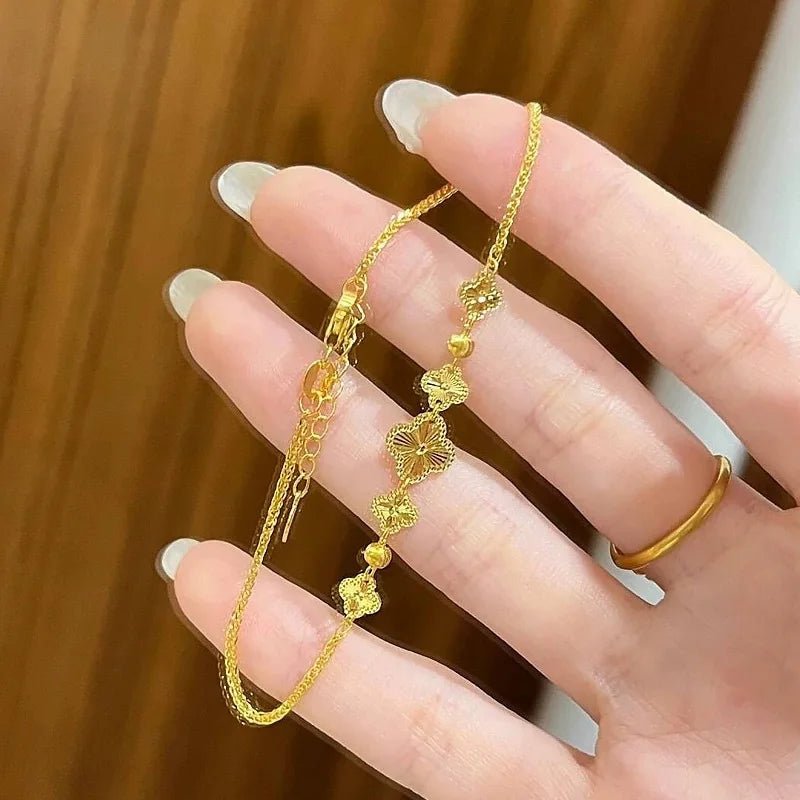 Pulsera de Flor Dorada - Belleza Unica