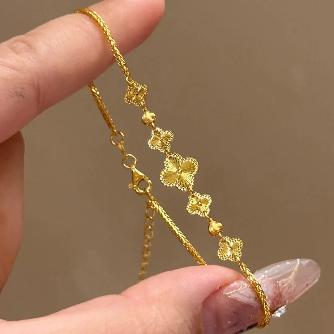 Pulsera de Flor Dorada - Belleza Unica