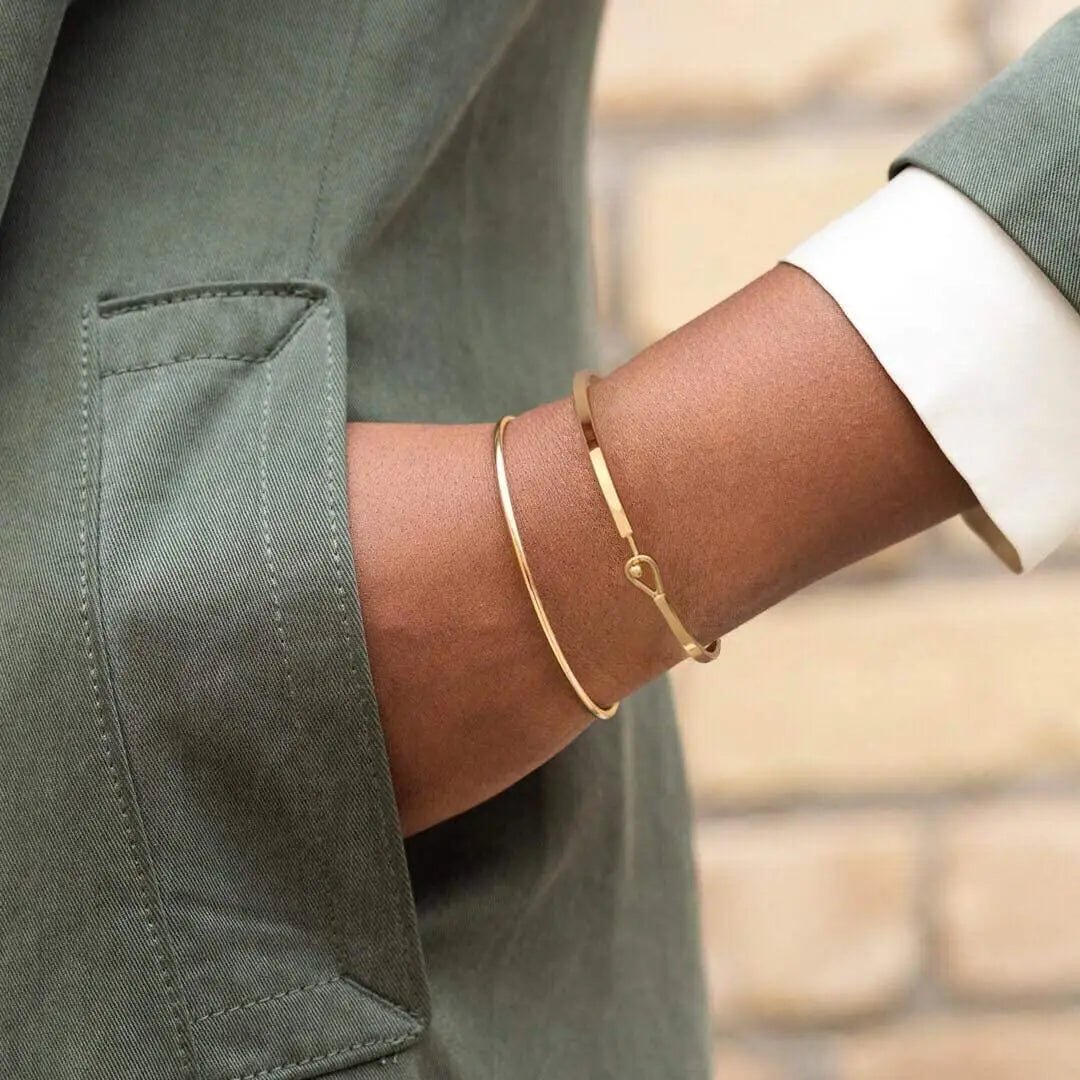 Pulsera Fina Minimalista Dorada - Belleza Unica