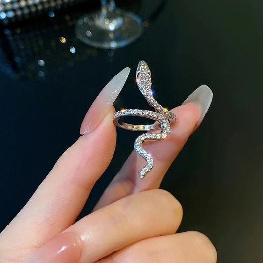 Anillo de Serpiente Ajustable Plateado / Dorado - Belleza Unica
