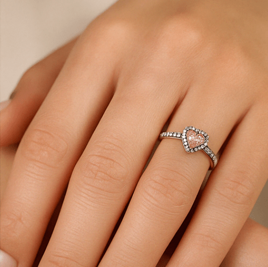 Anillo Lazo Rosa en Plata - Belleza Unica