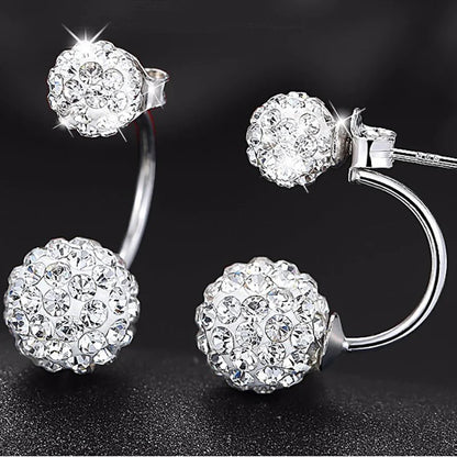 Pendientes Plateados Brillantes Antialérgicos - Belleza Unica