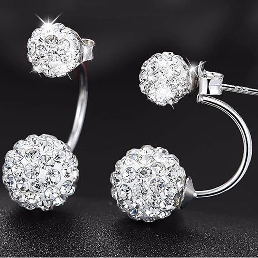 Pendientes Plateados Brillantes Antialérgicos - Belleza Unica