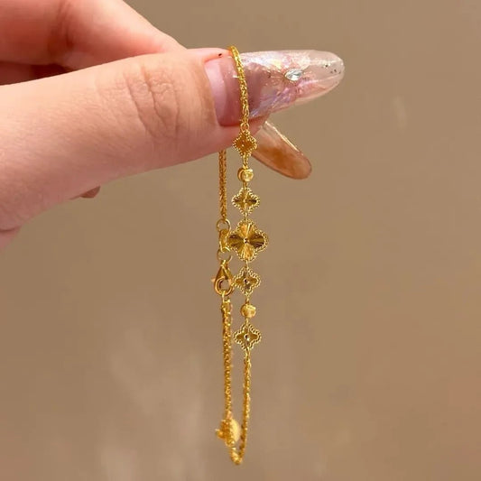 Pulsera de Flor Dorada - Belleza Unica